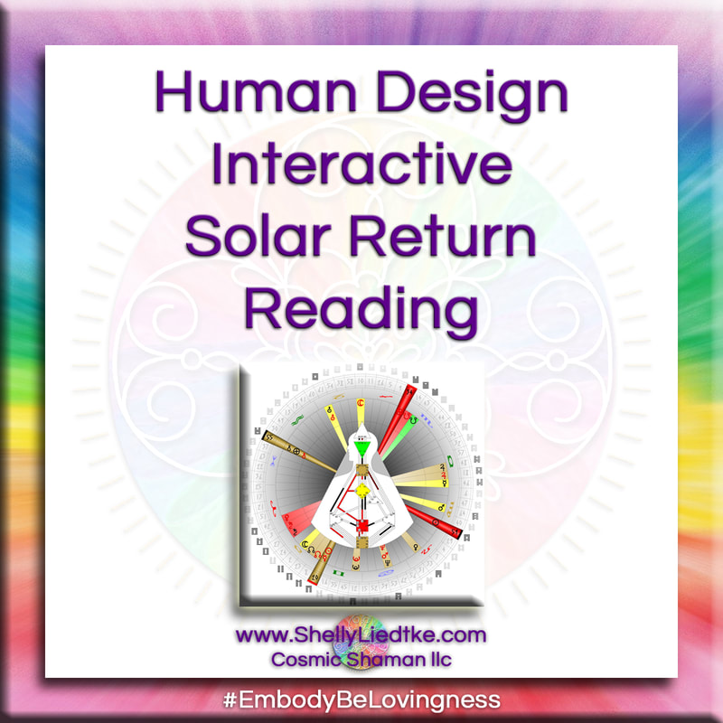 Human Design Interactive Solar Return Reading - Shelly L. Liedtke at Cosmic Shaman LLC - www.ShellyLiedtke.com - #EmbodyBeLovingness